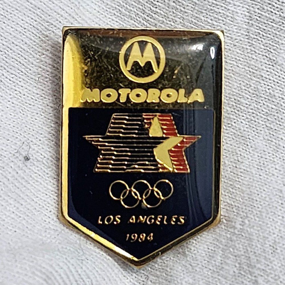 1984 Los Angeles‎ Summer Olympic Stars in Motion Blue Motorola Phone Pin Rare